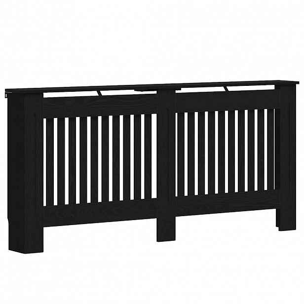 vidaXL Kryt radiátoru Černý dub 172 x 19 x 81,5 cm Kompozitní dřevo