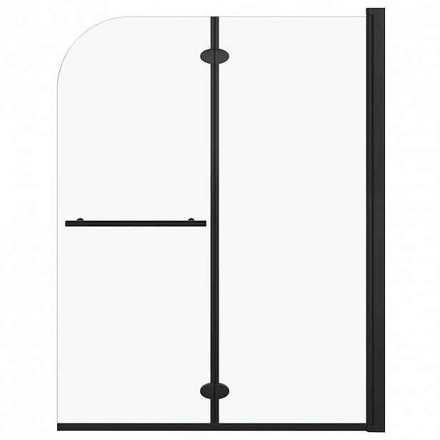 vidaXL Skládací sprchový kout se 2 panely ESG 95 x 140 cm černý