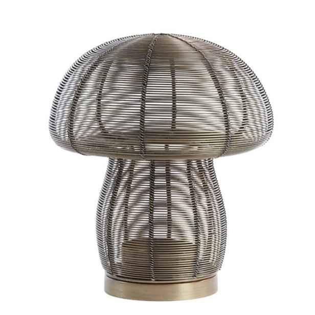 Bronzový antik kovový svícen houba Mushroom - Ø 20*24 cm Light & Living