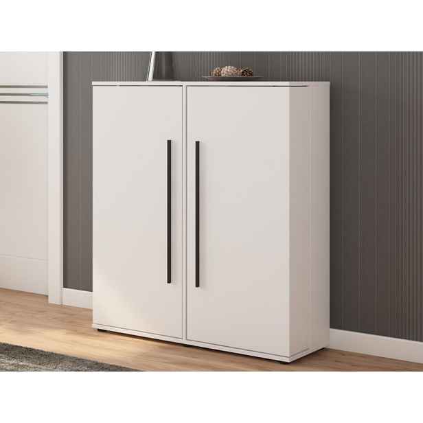 Dvojitý botník Smart, bílý