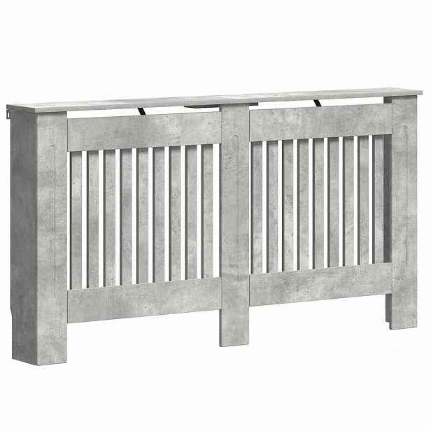 vidaXL Kryt radiátoru Betonově šedá 152 x 19 x 81,5 cm