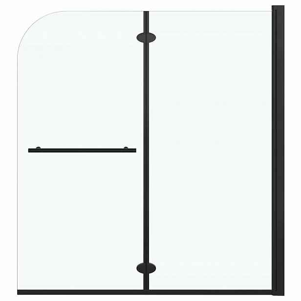 vidaXL Skládací sprchový kout se 2 panely ESG 120 x 140 cm černý