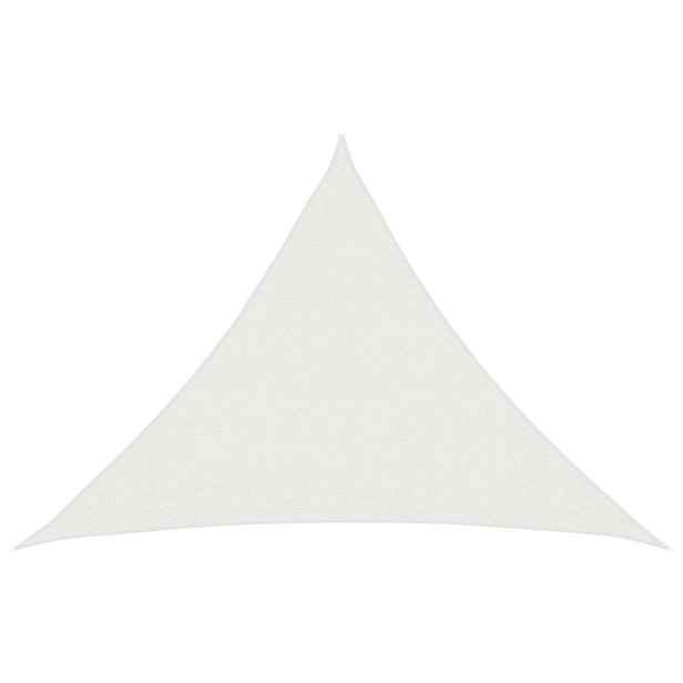 vidaXL Sluneční plachta Trojúhelníkový 7 x 5 x 5 m HDPE Bílá