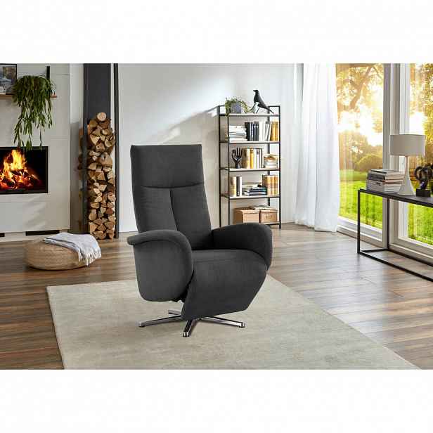 Sit & More RELAXAČNÍ KŘESLO, textil, tmavě šedá