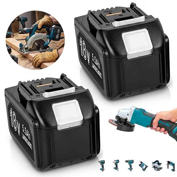 5500Mah 18V 2X lithium-iontové akumulátory pro domácí a zahradní opravy