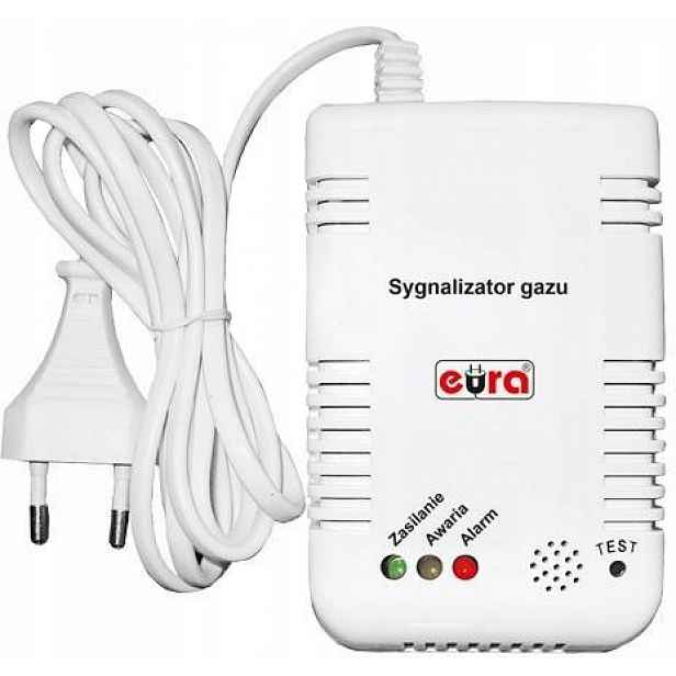 Detektor Plynu Eura GD-00A2 230V Pro Monitorování Zemního Plynu A Lpg