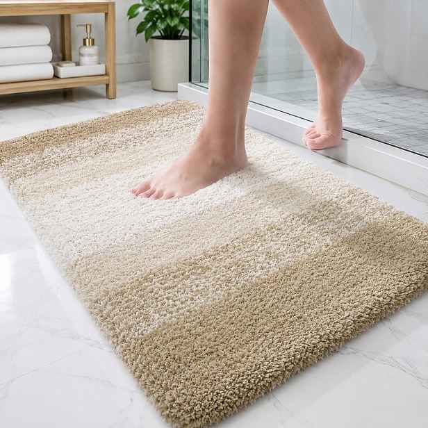 Koupelnový koberec 50x75 Měkký savý protiskluzový Žlutý Botc