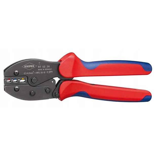 Pákové kleště na lisování 0,5-6 mm² 220 mm 97 52 36 Knipex