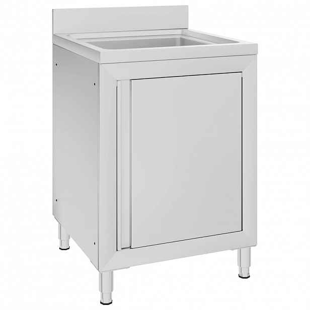 vidaXL Gastro kuchyňská dřezová skříňka 60 x 60 x 96 cm nerezová ocel