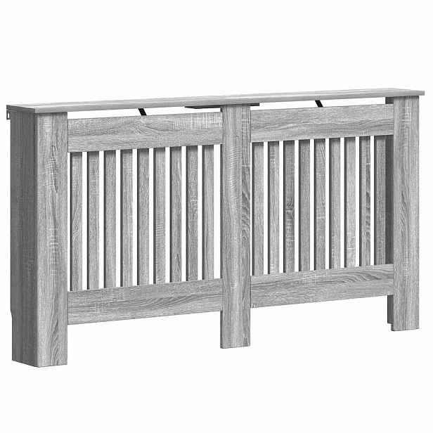 vidaXL Kryt radiátoru Šedý Sonoma 152 x 19 x 81,5 cm Kompozitní dřevo