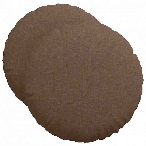 vidaXL Polštáře na sedadla 2 ks Textil Hnědá Ø50 x 19 cm