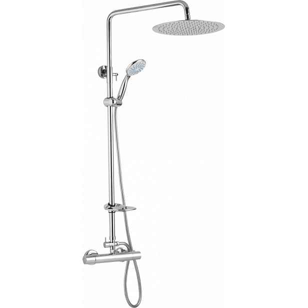 JB Sanitary Sprchová sestava s termostatickou baterií s horním vývodem, průměr 25cm, s příslušenstvím ST 61 011 12 6