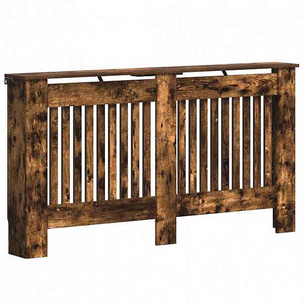 vidaXL Kryt radiátoru Kouřový dub 152 x 19 x 81,5 cm Kompozitní dřevo