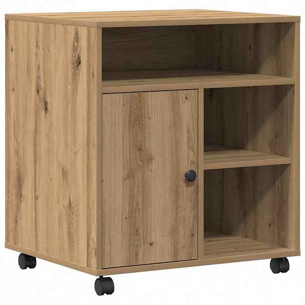 vidaXL Stojan na tiskárnu dub artisan 60 x 50 x 67 cm Kompozitní dřevo