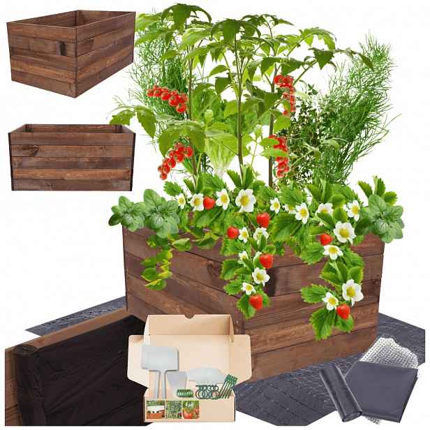 Vyvýšený záhon zeleninový záhon box pařeniště květináč impregnace 45x100x60
