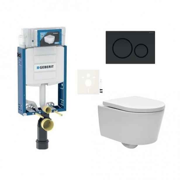 Závěsný WC set Geberit k zazdění + WC SAT Brevis SIKOGEZBRES20BL