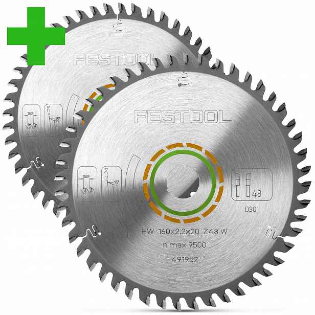 2x Kotouč Na Dřevo Pro Záhlubníky Festool 160 Kotoučová pila Hw 160x2,2x20 W48