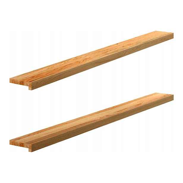 Dubové parapety Lite Dřevo 2 ks 160x15x2 cm Světle hnědé pro okna vidaXL