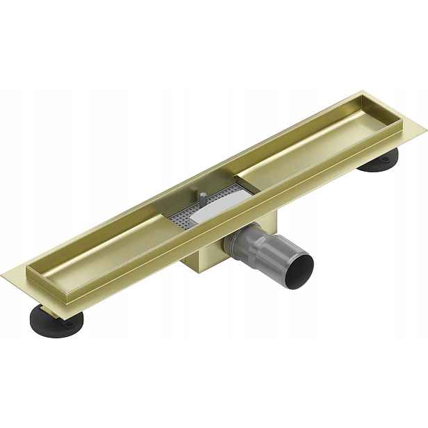 Mexen Flat tělo odtokového žlabu 50 cm, zlatá broušená – 1A15050