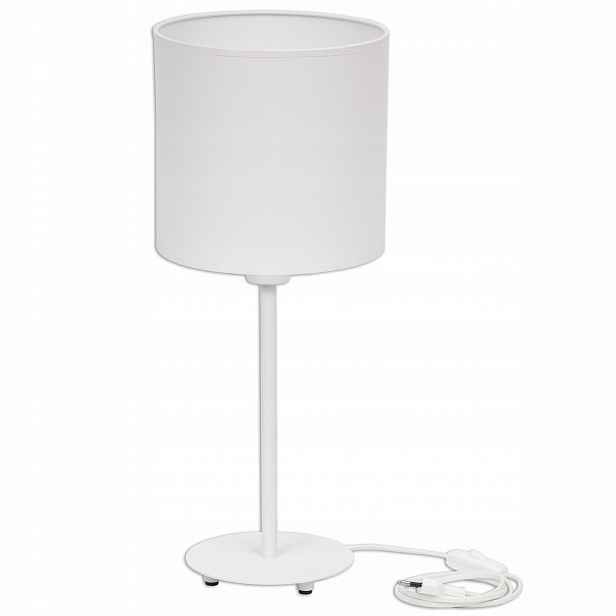 Noční Lampa Led Stolní stínítko 20 cm stojící bílá 50 cm přenosná