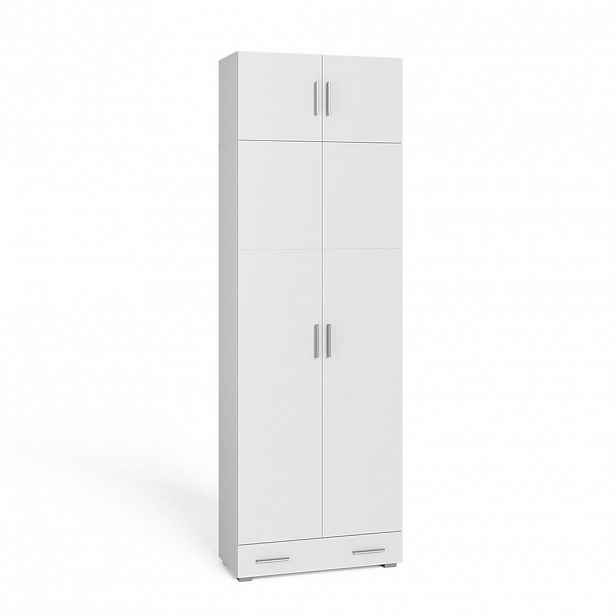 Vicco REGÁL NA DOKUMENTY Ingo Bílá 80 x 182.4 cm s výsuvnou skříňkou a zásuvkou