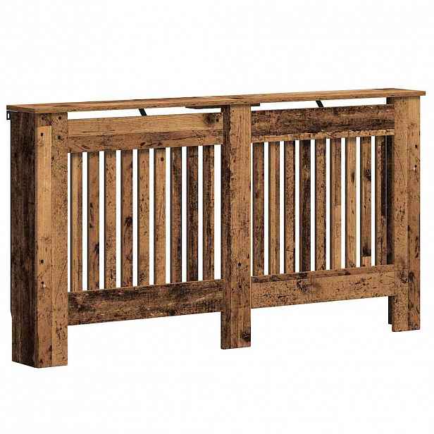 vidaXL Kryt radiátoru Staré dřevo 152 x 19 x 81,5 cm Kompozitní dřevo