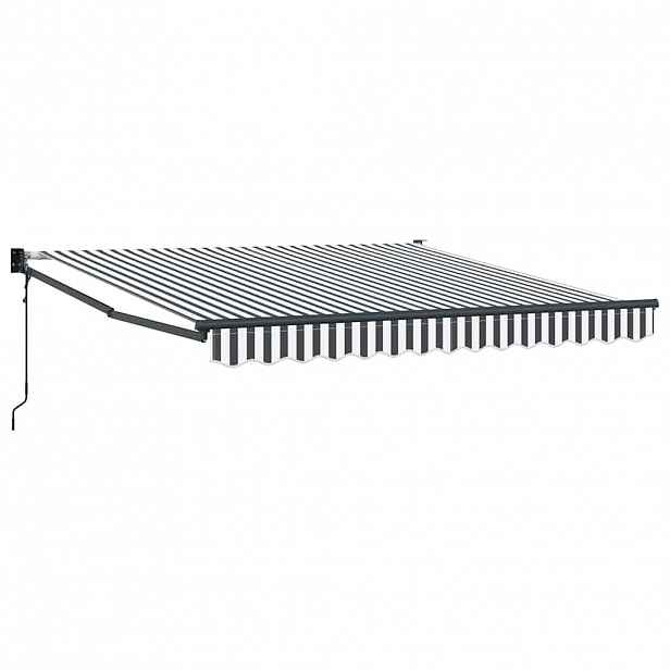 vidaXL Stahovací markýza Žlutá s bílým rámem 3 x 2,5 m Polyester a kov