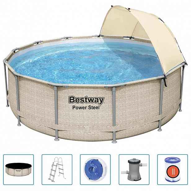 Bestway Power Steel Bazénový set s přístřeškem 396 x 107 cm