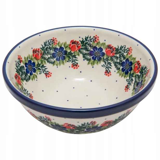 Miska na müsli polévku 17 cm Umělecká keramika Bolesławiec dek 1535 Wianek