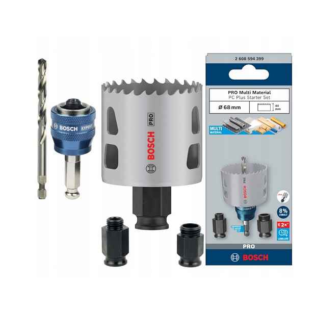 Pila Korunkový Vrták Pro Multi Material Pc Plus 68MM Starter Kit 2608594399 Bosch
