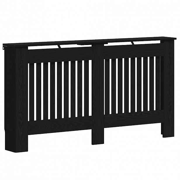 vidaXL Kryt radiátoru Černý dub 152 x 19 x 81,5 cm Kompozitní dřevo