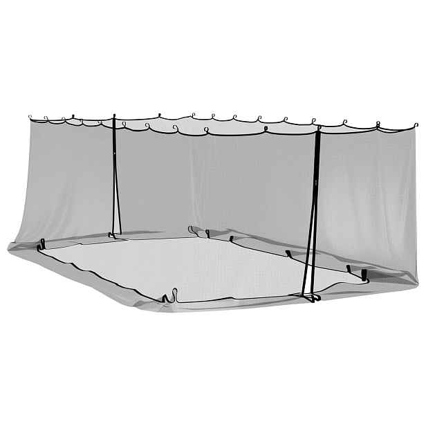 vidaXL Moskytiéra pro altán 220 mesh Černá 6 x 3 x 2 m Polyester