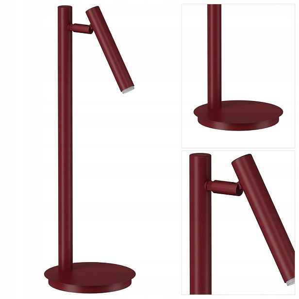 Stolní lampa Sopel červená, moderní, pohyblivá, u stolu Sigma Lighting