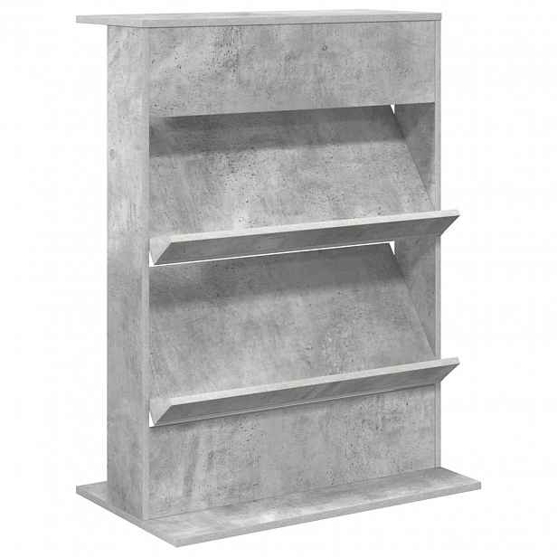 vidaXL Regál na časopisy Betonově šedá 70 x 41 x 96 cm