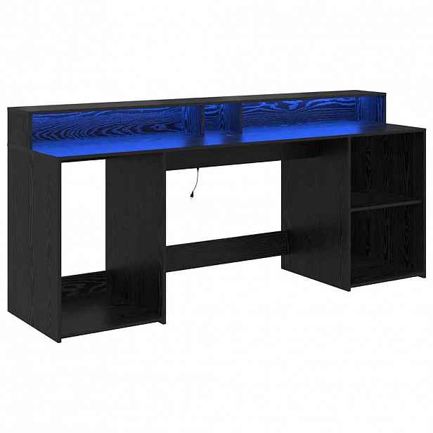 vidaXL Stůl se zásuvkou Černý dub 200 x 55 x 91 cm Kompozitní dřevo