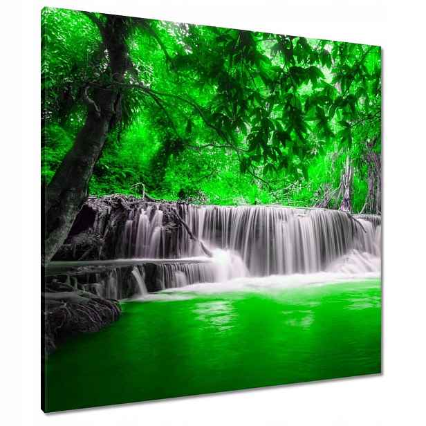 Obrazy 80x80 Zelený vodopád Kaskáda