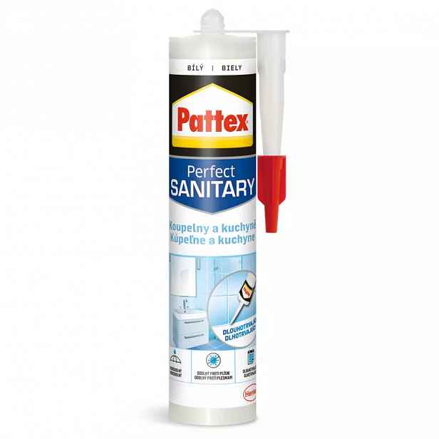 Pattex Koupelny a kuchyně Silikon sanitární  bílý 280 ml