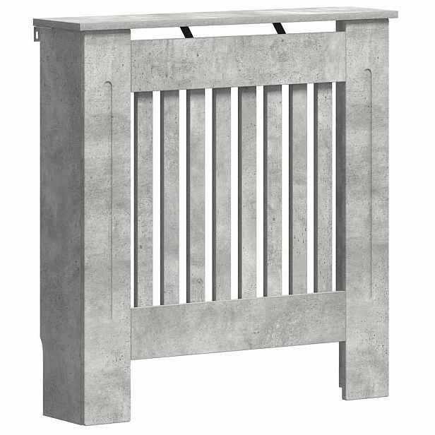 vidaXL Kryt radiátoru Betonově šedá 78 x 19 x 81,5 cm Kompozitní dřevo