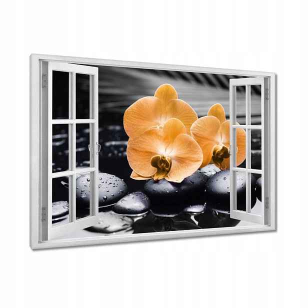 Obrazy 90x60 Oranžové orchideje