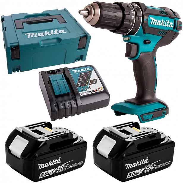 Aku Šroubovák 18V 62 Nm 2x5 Ah Makita DHP482RTJ