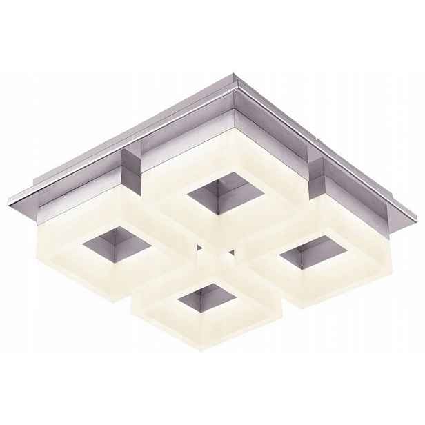 Stropní Svítidlo chromový 4 čtverce Led moderní Rita 34/34 cm do chodby