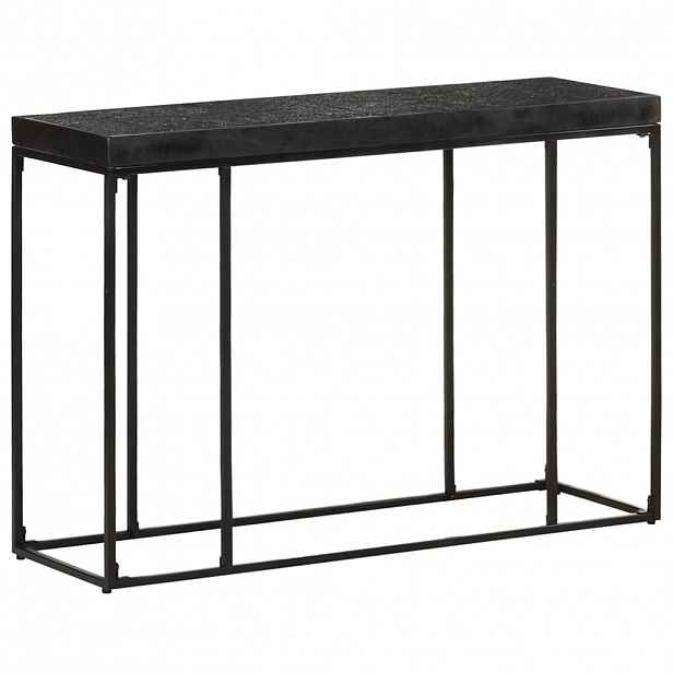 vidaXL Konzolový stolek černý 110x35x76 cm masivní akácie a mangovník