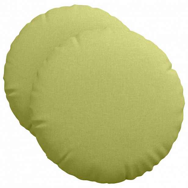 vidaXL Polštáře na sedadla 2 ks Textil Světlá zelená Ø50 x 19 cm