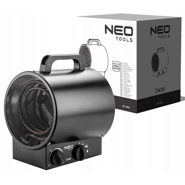 Elektrický 3kW průmyslový ohřívač Neo, ohřívač z z nerezové oceli
