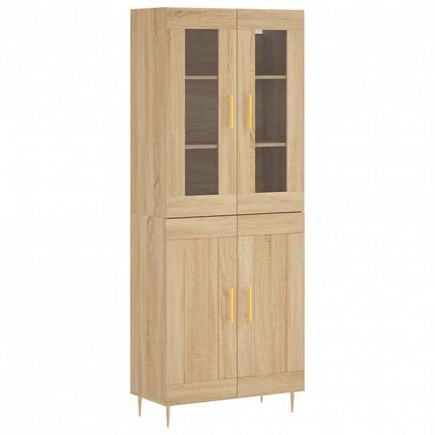 vidaXL Skříň highboard dub sonoma 69,5 x 34 x 180 cm kompozitní dřevo