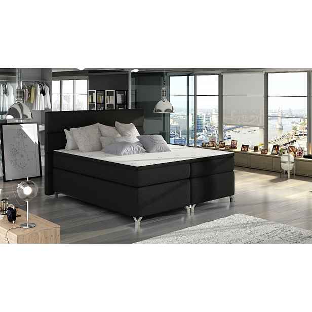 Boxspring Amadeo Rozměr: 140 x 200 cm, látka: Sawana 14, Varianta: S LED osvětlení