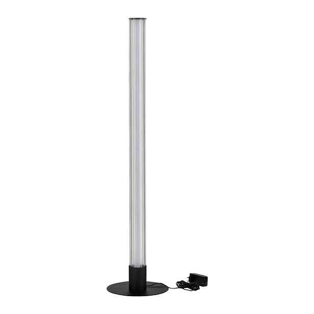 Matně černá hliníková LED stmívatelná stojací lampa se skleněným stínidlem (výška 130 cm) Glovia – Nova Luce