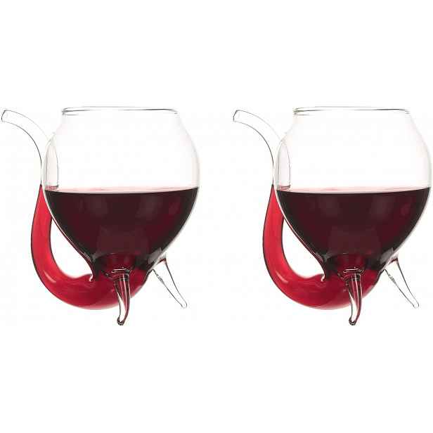 Skleničky Na Víno Sippo 250 ML Sada 2 Kusů Sklo Borosilikátové