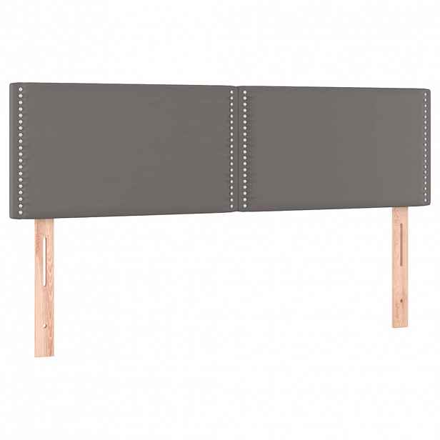 vidaXL Čela postele šedá 144x5x78/88 cm umělá kůže