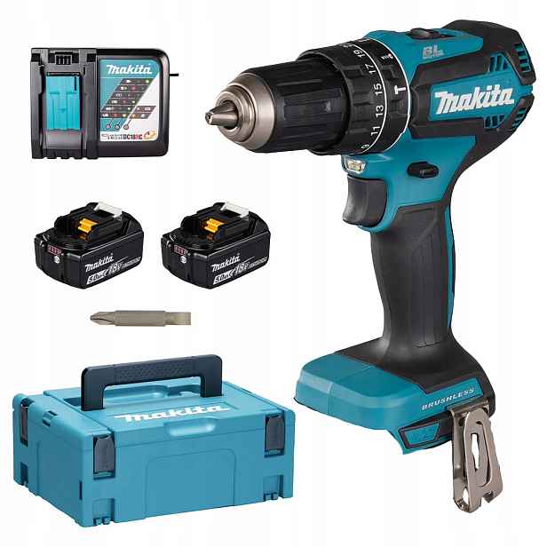 Aku Vrtačka příklep Makita DHP485RTJ Lxt 18V 50Nm Bl Xpt 2x5Ah kufr